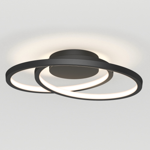 Salto Modern Flush Mount Ceiling Light Fixture, Black