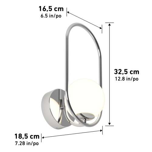 Bloom Contemporary Sconce Light, Chrome