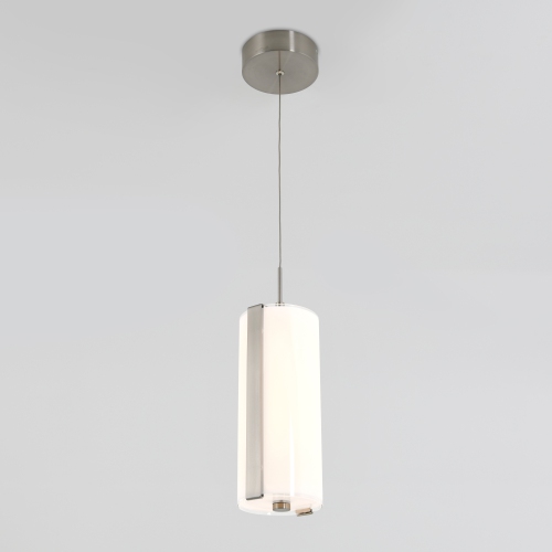 Subway Modern Pendant Light Fixture, Brushed Nickel