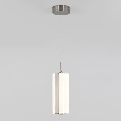 Subway Modern Pendant Light Fixture, Brushed Nickel
