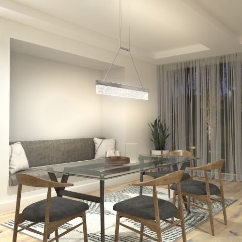 Essence Bar Modern Pendant Light Fixture, Chrome