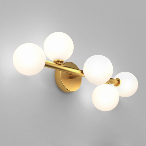 Bloom Modern Vanity Light, Black and Gold