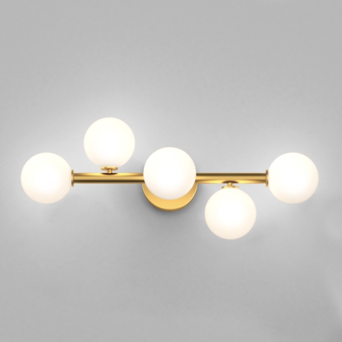 Bloom Modern Vanity Light, Black and Gold