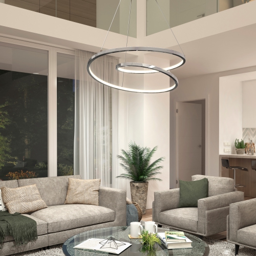 Salto Modern Pendant Light Fixture, Chrome