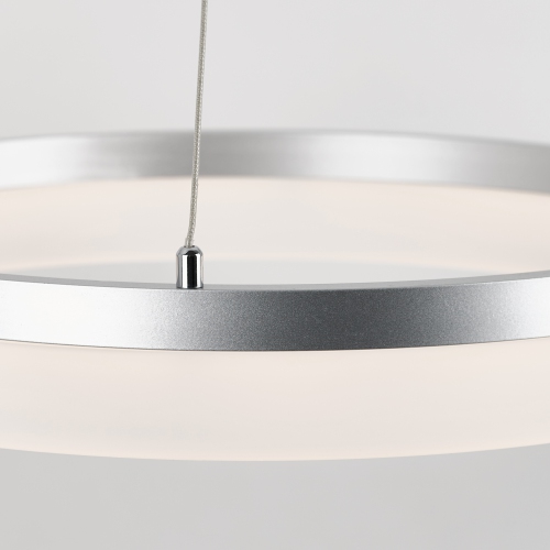 Luminaire suspendu moderne optique, argenté