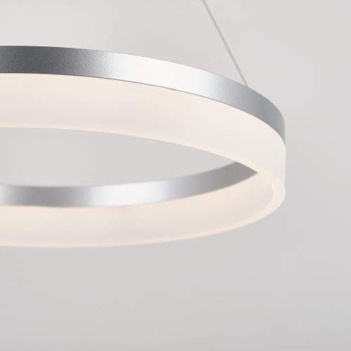 Luminaire suspendu moderne optique, argenté