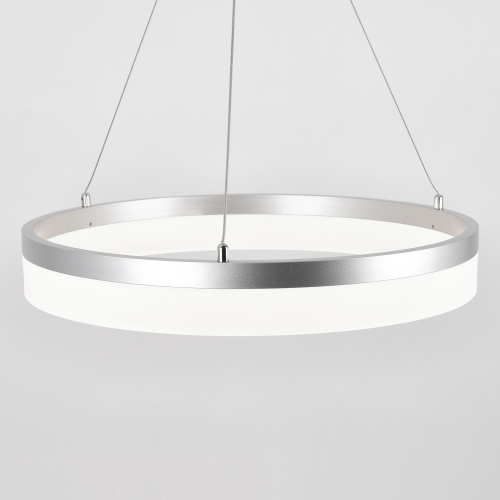 Luminaire suspendu moderne optique, argenté