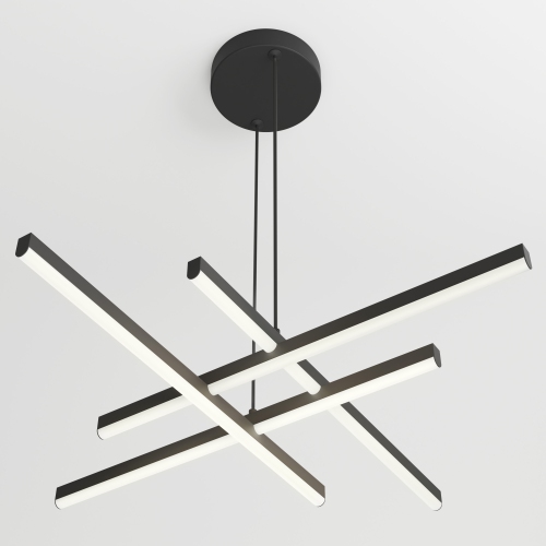 Grid Modern Pendant Light Fixture, Black