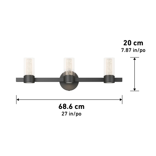 Novello Modern Vanity Light, Black