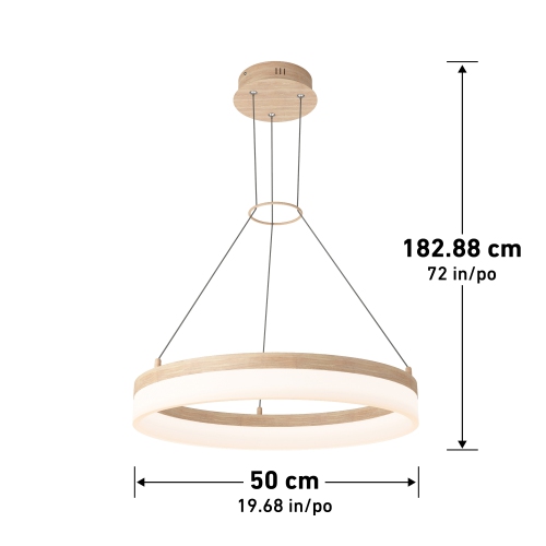 Luminaire suspendu moderne optique, bois