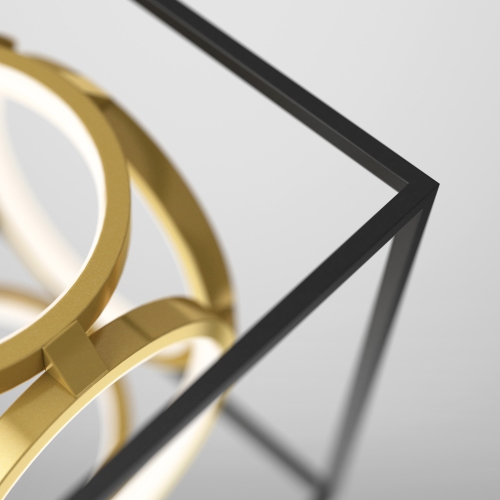 Luxury Modern Pendant Light Fixture, Black and Gold