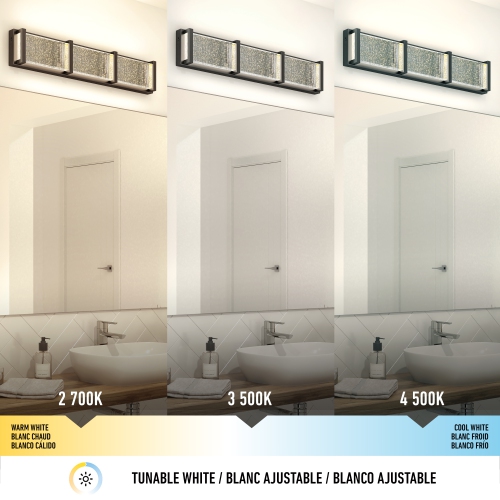 Applique de salle de bain moderne Subway, noir