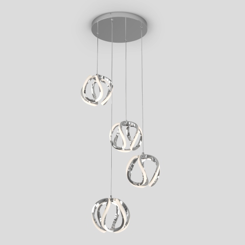 Vivaldi Modern Pendant Light Fixture, Chrome