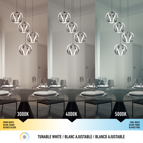 Vivaldi Modern Pendant Light Fixture, Chrome