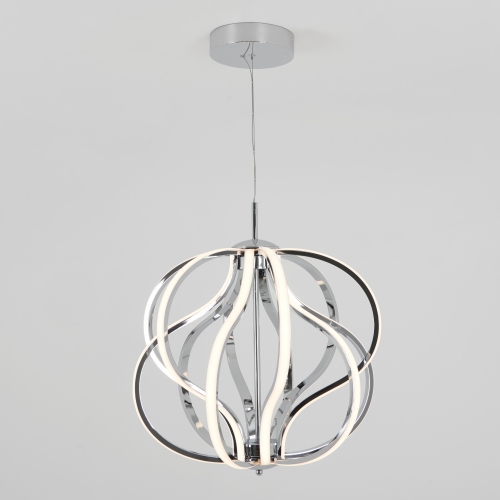 Meridian Modern Pendant Light Fixture, Chrome