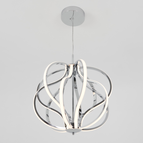 Meridian Modern Pendant Light Fixture, Chrome