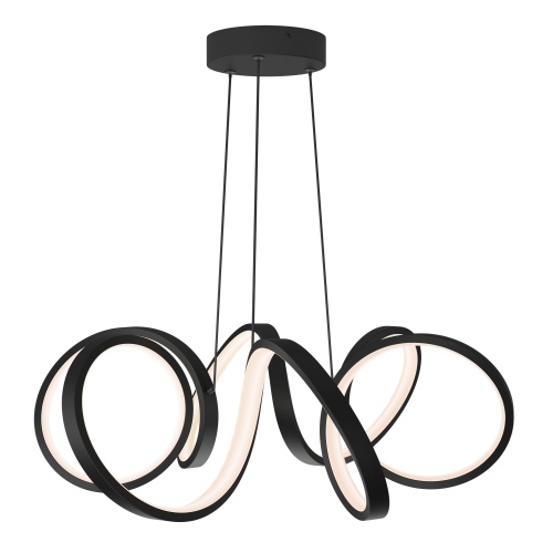 ARTIKA Swirl Ribbon Modern Pendant Light Fixture, Black I unscrewed the nuts inside the beauty ring , that allows easy movement for up and down