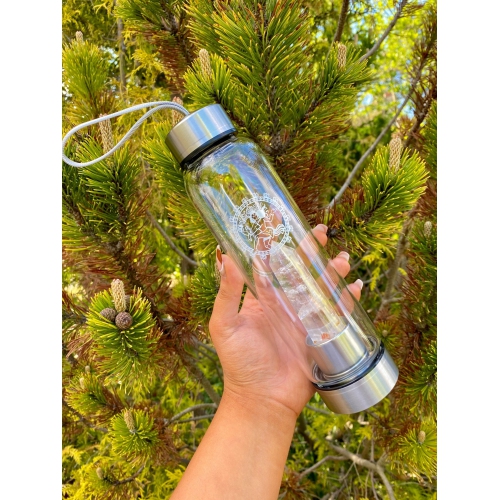 Shiva’s Stone Crystal Infused Water Bottle - Clear Quartz