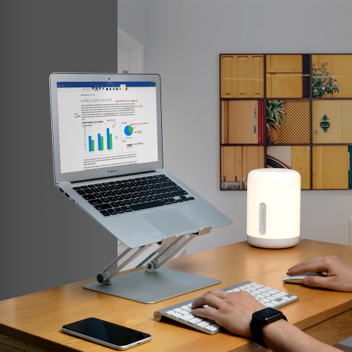 SHOPPINGALL Adjustable Laptop Stand for Laptop Up to 17 Inches - SA-LS3-SILVER