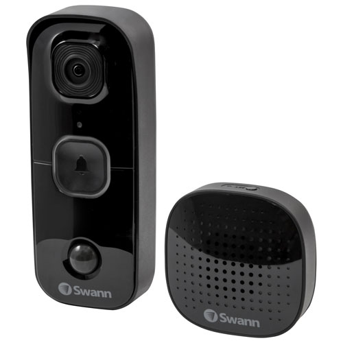 Swann Buddy Wi-Fi Video Doorbell with Chime - Black