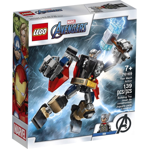 LEGO Marvel Avengers : L’armure mécanique de Thor - Ensemble de construction de 139 pièces [LEGO, no 76169, 7 ans et plus]