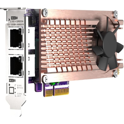 QNAP QM2-2P2G2T2 x PCIe Gen3 M.2 NVMe SSD & 2 x 2.5GbE Port Expansion Card to Enhance Performance