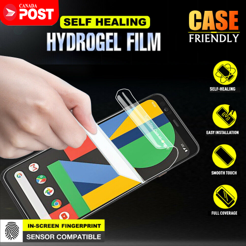 [2 PACK] Google pixel 4 XL Hydrogel Plastic Screen Protector Film Guard - Case Friendly