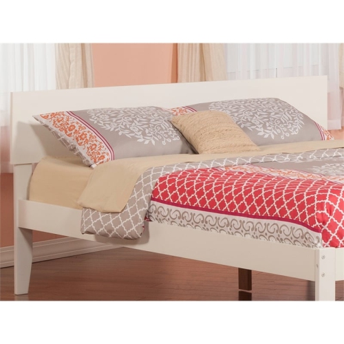 AFI Orlando King Solid Wood Panel Headboard with Device Charger in White