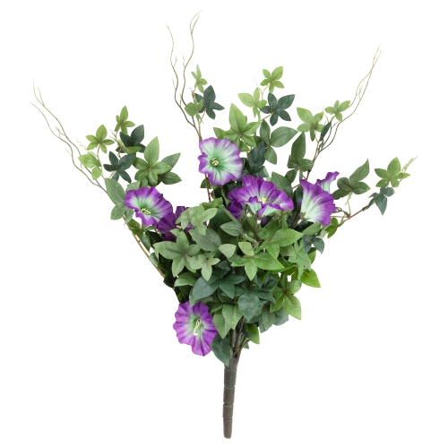 Petunia Artificial Floral Bush Spray - 20" - Purple