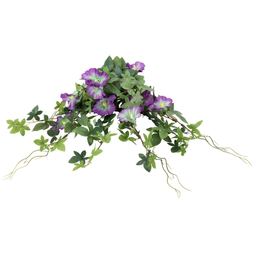 Petunia Artificial Floral Bush Spray - 20" - Purple