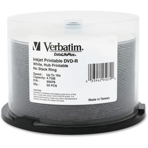 Verbatim Inkjet/Hub Printable 16X Spindle