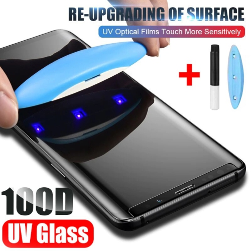 Pour Galaxy S20 Plus S20+ UV de Samsung, protecteur d'écran en verre trempé en gel liquide, protecteur d'écran en verre trempé, protecteur d'écran en