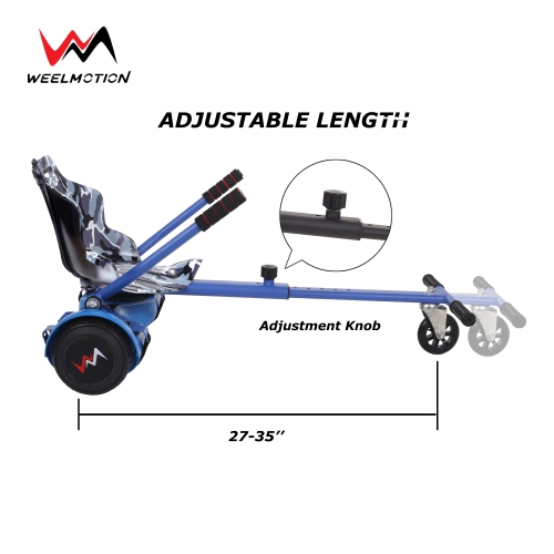 WEELMOTIONB NAVY Hoverboard go Kart Attachment Adjustable Hoverboard go Kart Hoverboard seat attachments for All Ages Hoverboard Kart Attachment for