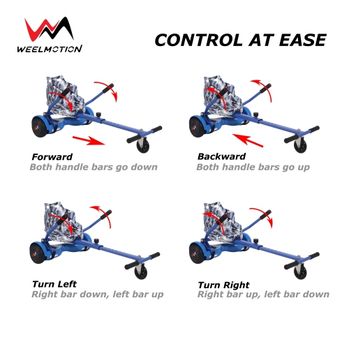 WEELMOTIONB NAVY Hoverboard go Kart Attachment Adjustable Hoverboard go Kart Hoverboard seat attachments for All Ages Hoverboard Kart Attachment for