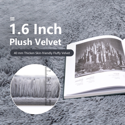 Gymax 5 x 7 FT Faux Fur Soft Shag Area Rug Fluffy Throw Carpet Non-slip Home