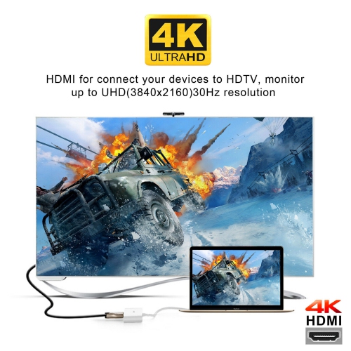 SupeRShield 3 in 1 USB-C Type C To HDMI Adapter USB 3.0 HUB USB C multi-port 3in1 Converter Dongle Dock Cable for Macbook Pro