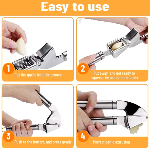 Stainless Steel Garlic Press