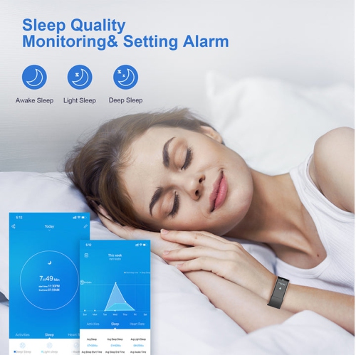 Letscom ID115 Health and Fitness Tracker by Letsfit - Purple