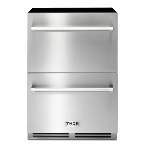 Thor Kitchen 24 Inch Indoor Outdoor Refrigerator Drawer In stainless Steel - TRF24U