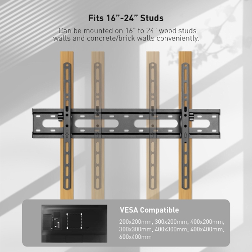 37-70 Inches Heavy Duty Tilting TV Mounts, TV Wall Mount Bracket Holds Up To 99lbs and Max VESA to 600x400mm