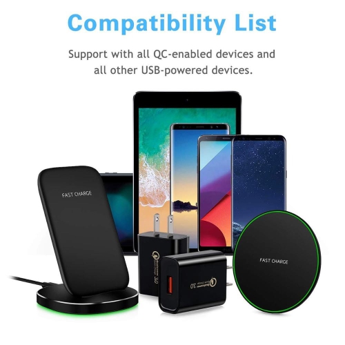 Chargeur mural Qualcomm Quick charge QC 3,0 Adaptateur mural universel super rapide USB 18 W pour téléphone cellulaire prise murale pour Samsung