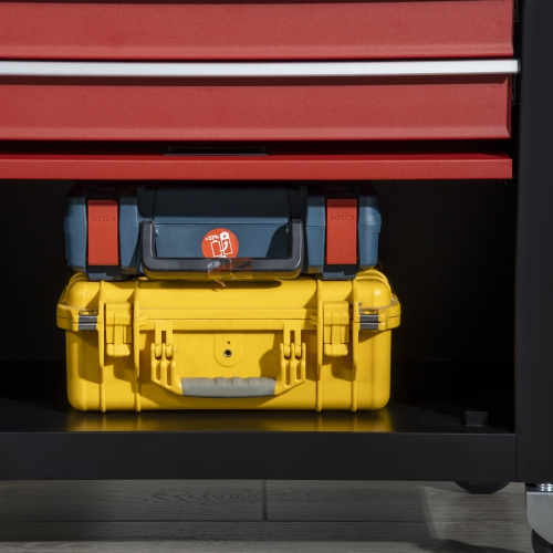 DURHAND Coffre à outils à 4 tiroirs avec 4 roues, Boîte à outils et armoire de rangement roulante, Organisateur d'outils portable pour garage, usine