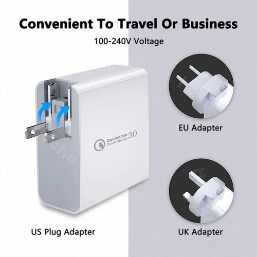 USB C Charger, Wall Plug QC3.0 48W PD Fast Charging Multi 4 Ports PD30W QC18W Fast Cell Phone Chargers iPhone 14/13/12/11/Pro Max/XS/XR/X, Pad Pro,