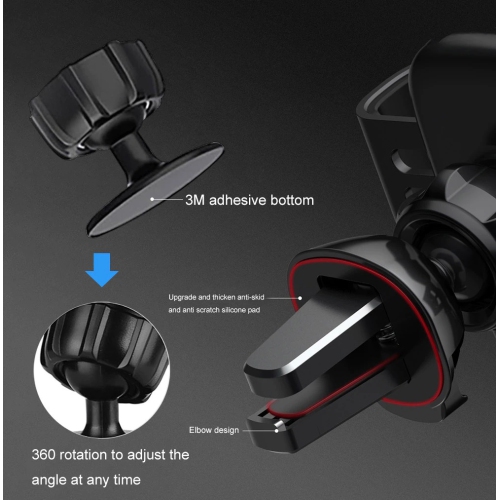 Qi Wireless Car Phone Charger Air Vent Mount Phone Holder Quick Fast Charge 15W For Samsung Galaxy iPhone Google Huawei Android