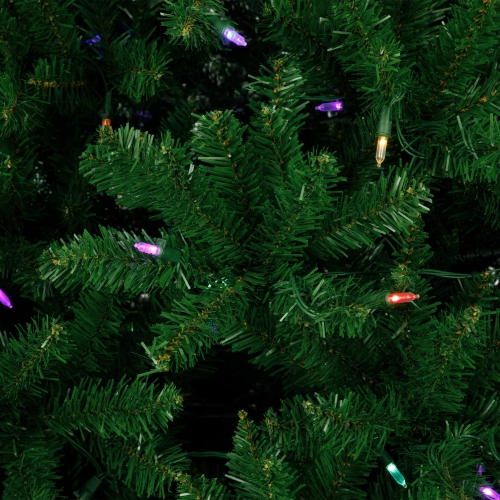 7.5' Pre-Lit Manchester Pine Instant Connect Artificial Christmas Tree, Dual LED Lights