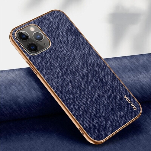 SUPERSHIELD  Leather Case for Apple Iphone 11 Soft Luxury Stream Plating Elegant Sulada Cover In Blue