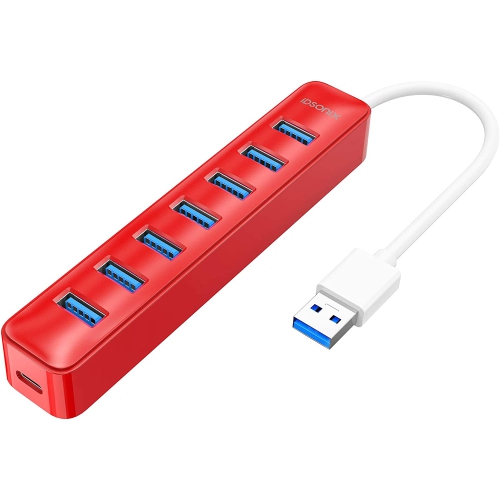 iDsonix USB 3.0 Hub, 7-Port 5V / 3A Powered USB Hub, 5Gbps HighSpeed Data Transmission
