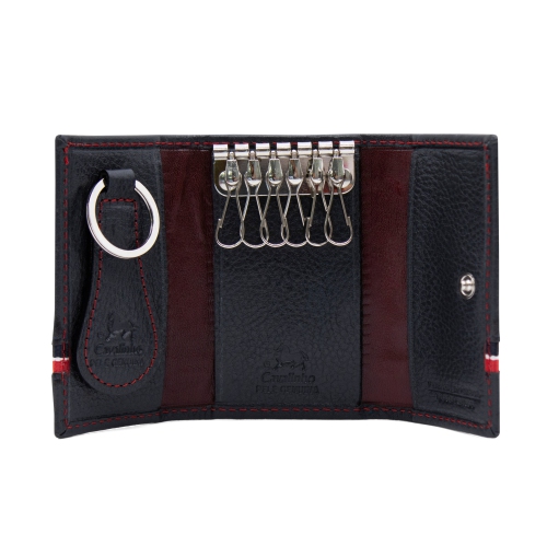 Cavalinho Sailor Leather Key Holder Wallet - Navy - handmade in Portugal