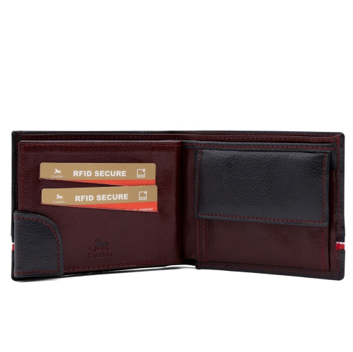 Cavalinho Sailor Bifold Leather Wallet - Navy - RFID protected