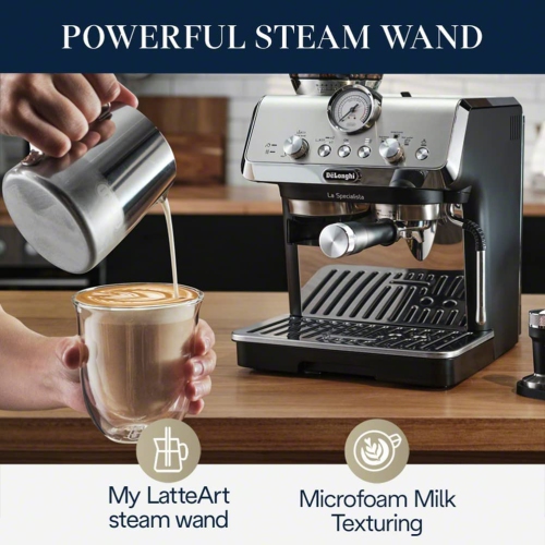 De'Longhi La Specialista Arte Semi-Automatic Espresso Machine - Black by DE'LONGHI - Refurbished condition - Image 6